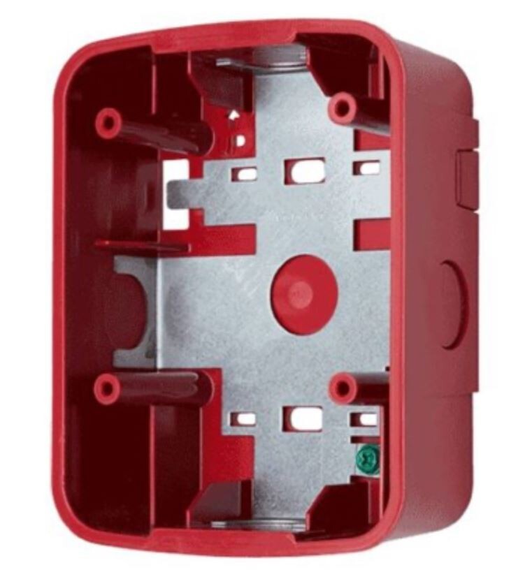 LOT OF 10 – System Sensor SBBSPRL Wall Speaker Surface Mount Back Box – Red P5