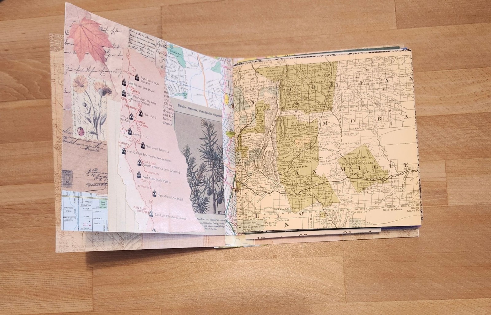 Junk Journal Travel Theme Handmade 54 pages