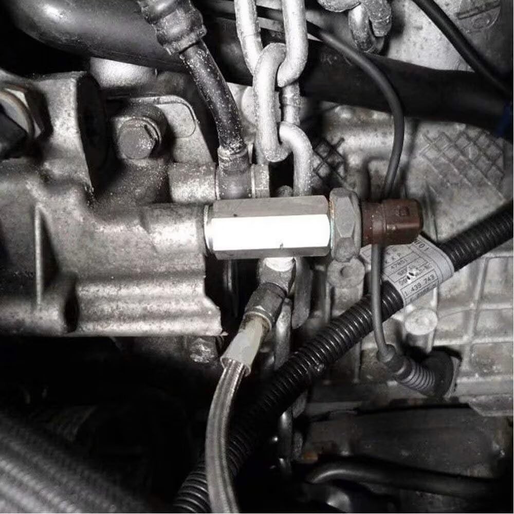 M16 1.5 to 1/8 NPT Tee Oil Pressure Sensor Adapter Stainless Steel for Turbo Fee