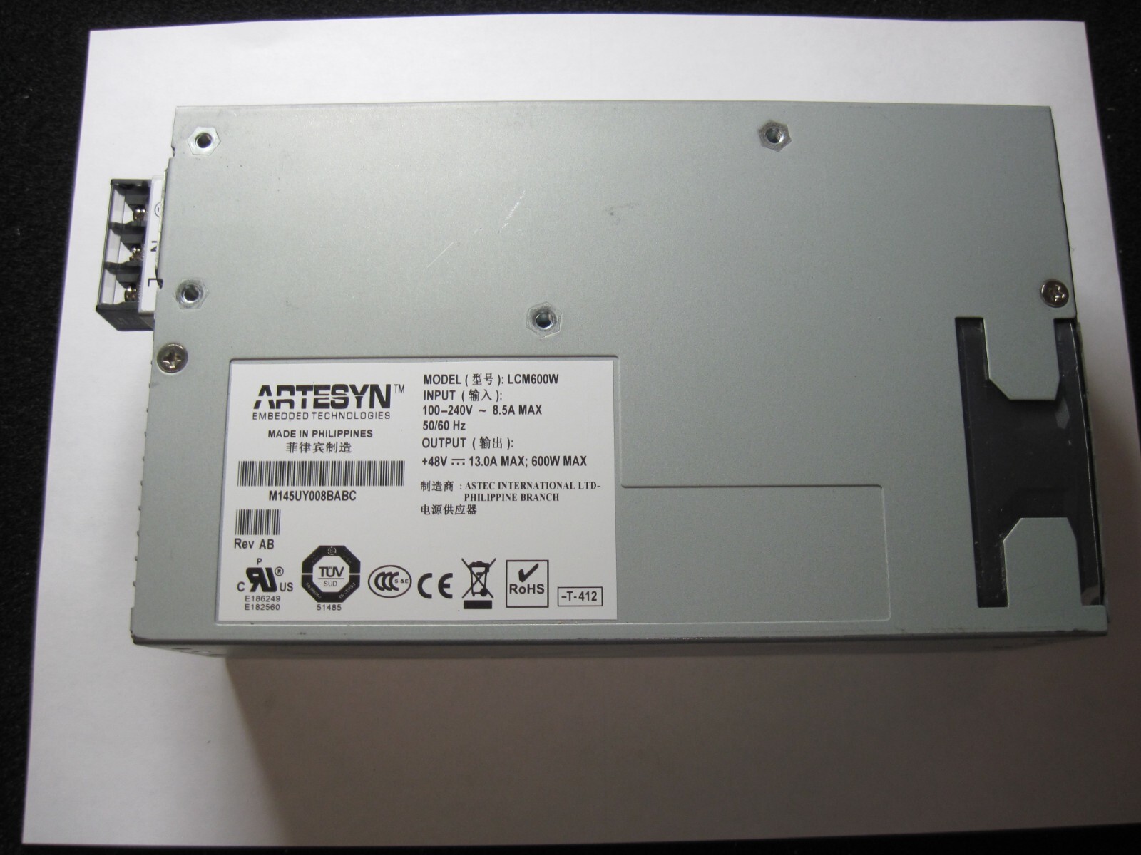 LCM600W (T-412) ARTESYN POWER SUPPLY