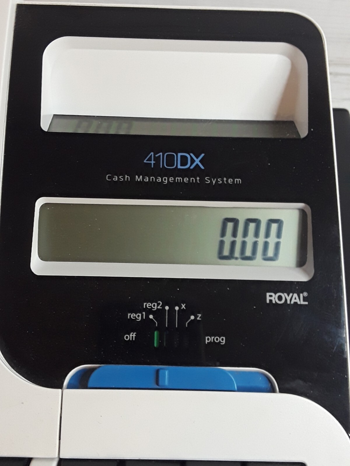 Royal 410DX Electronic Cash Register No Key.