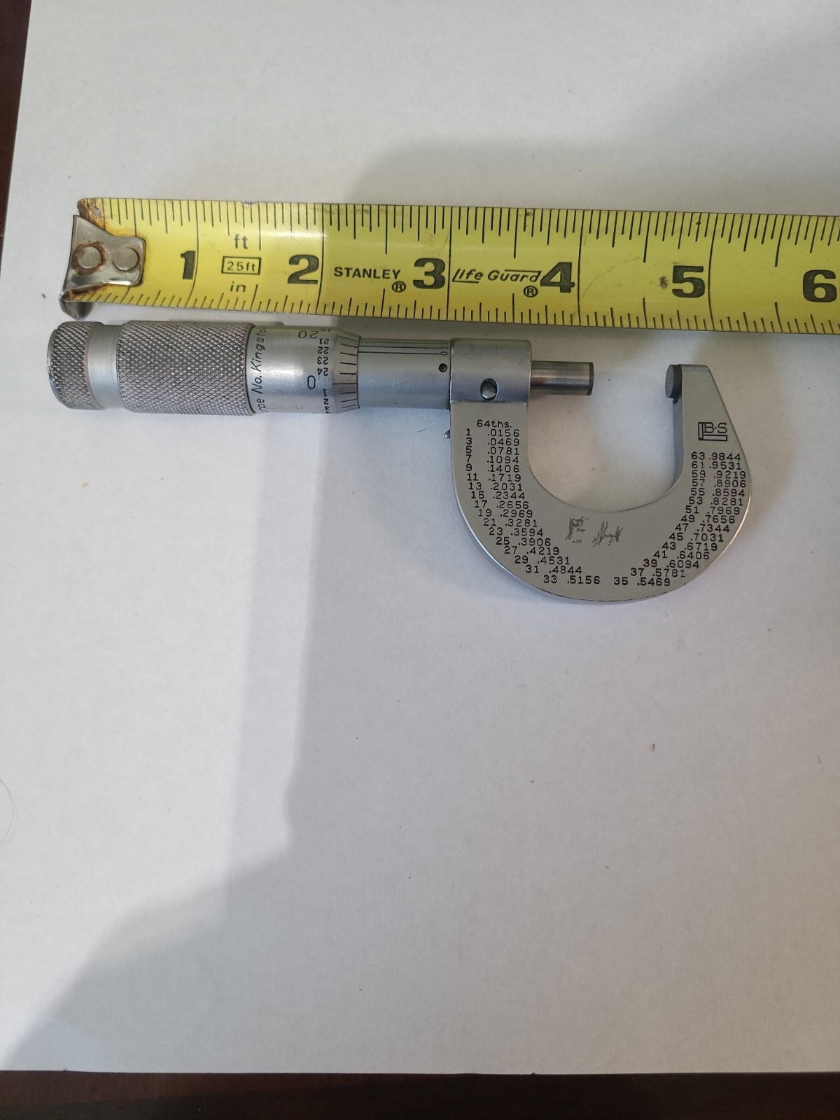 Vintage Brown and Sharpe No. 1 Outside Micrometer 0-1″