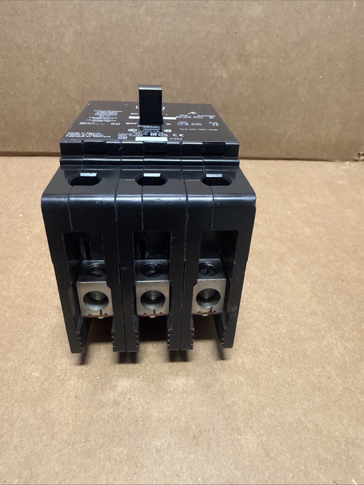Square D EDB34080 Circuit Breaker 80A 3P 480V 3PH EDB 80 Amp 3 Pole New no box