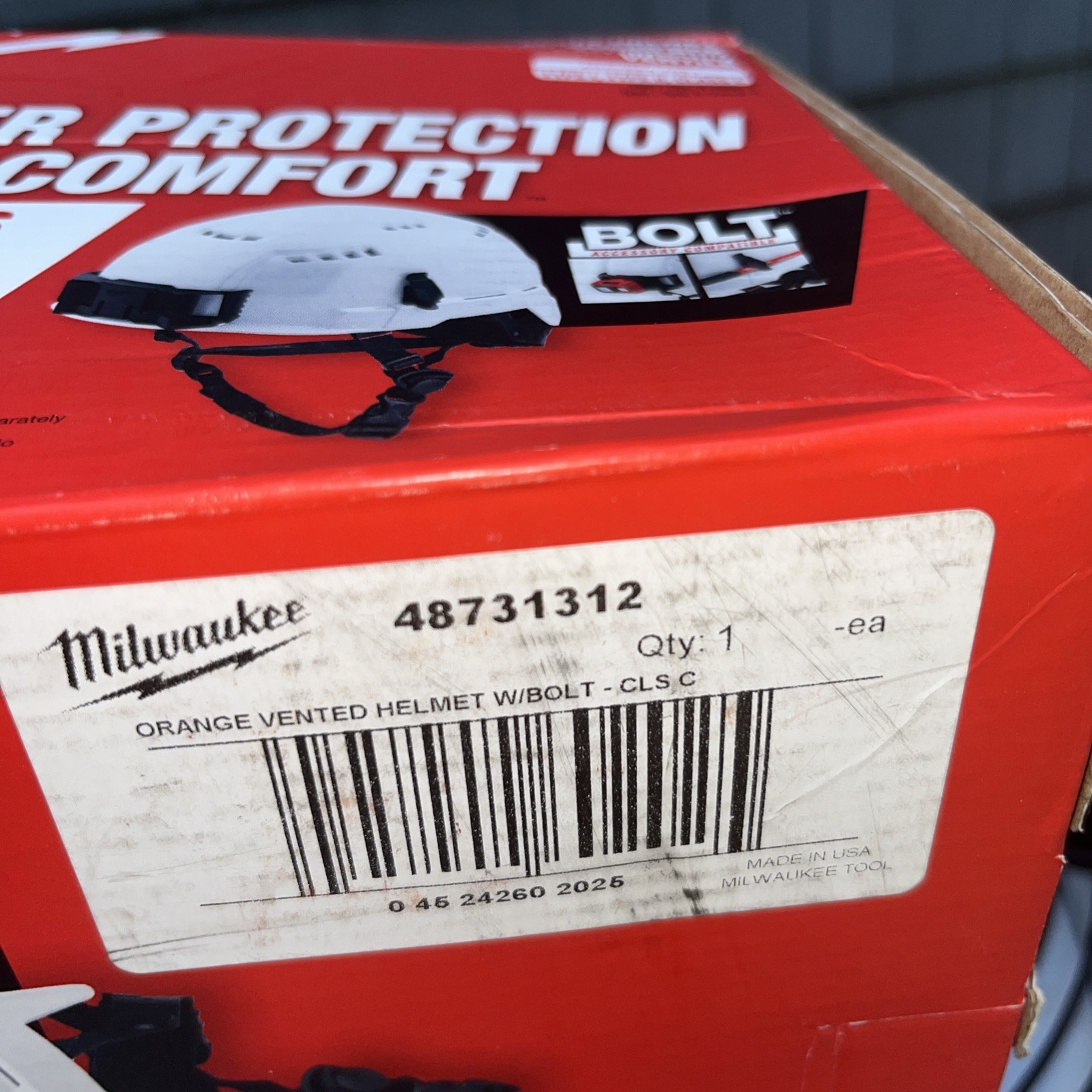 Milwaukee Bolt Orange Vented Helmet Type 2 Class C 48-73-1312