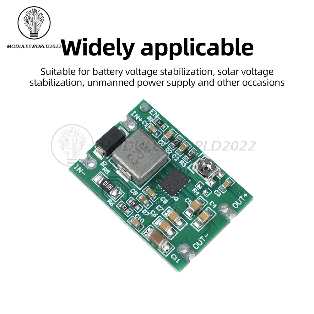 DC 3–20V to 1.2–18V Buck-Boost Module Regulated Power Supply Module for Battery