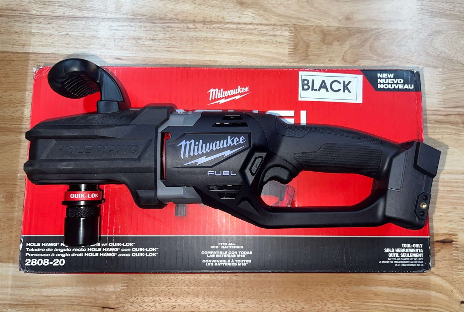Milwaukee 2808-20 M18 FUEL Hole Hawg Right Angle Drill with Quick-Lok BLACK 🔥🔥