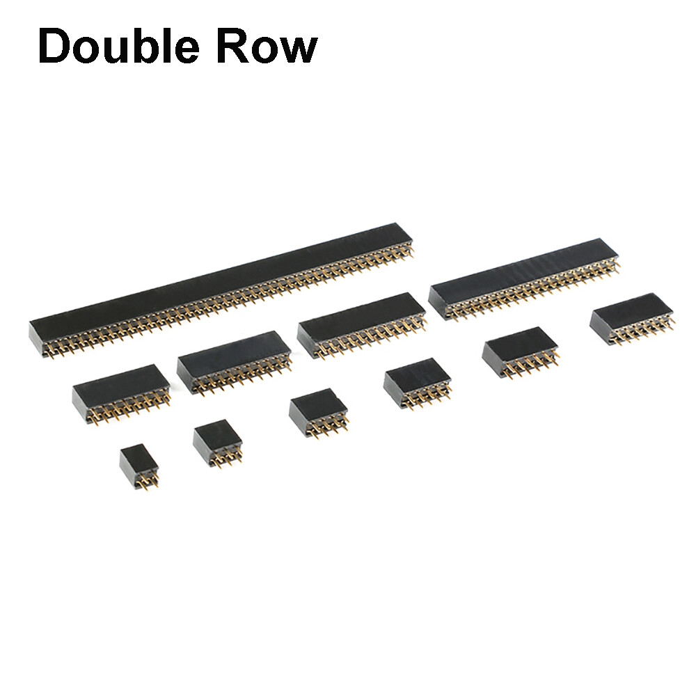 2.54mm 0.1″ PCB Header Vertical Female Socket Connector – Single Double Row