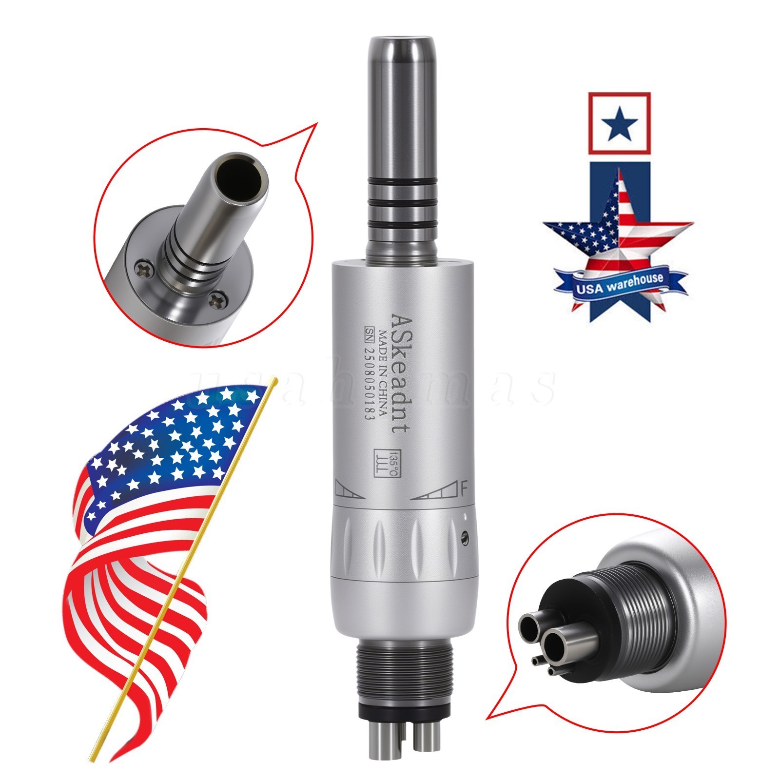 KAVO Style Dental Slow Low Speed Air Motor Handpiece Inner Water Spray 4Hole USA