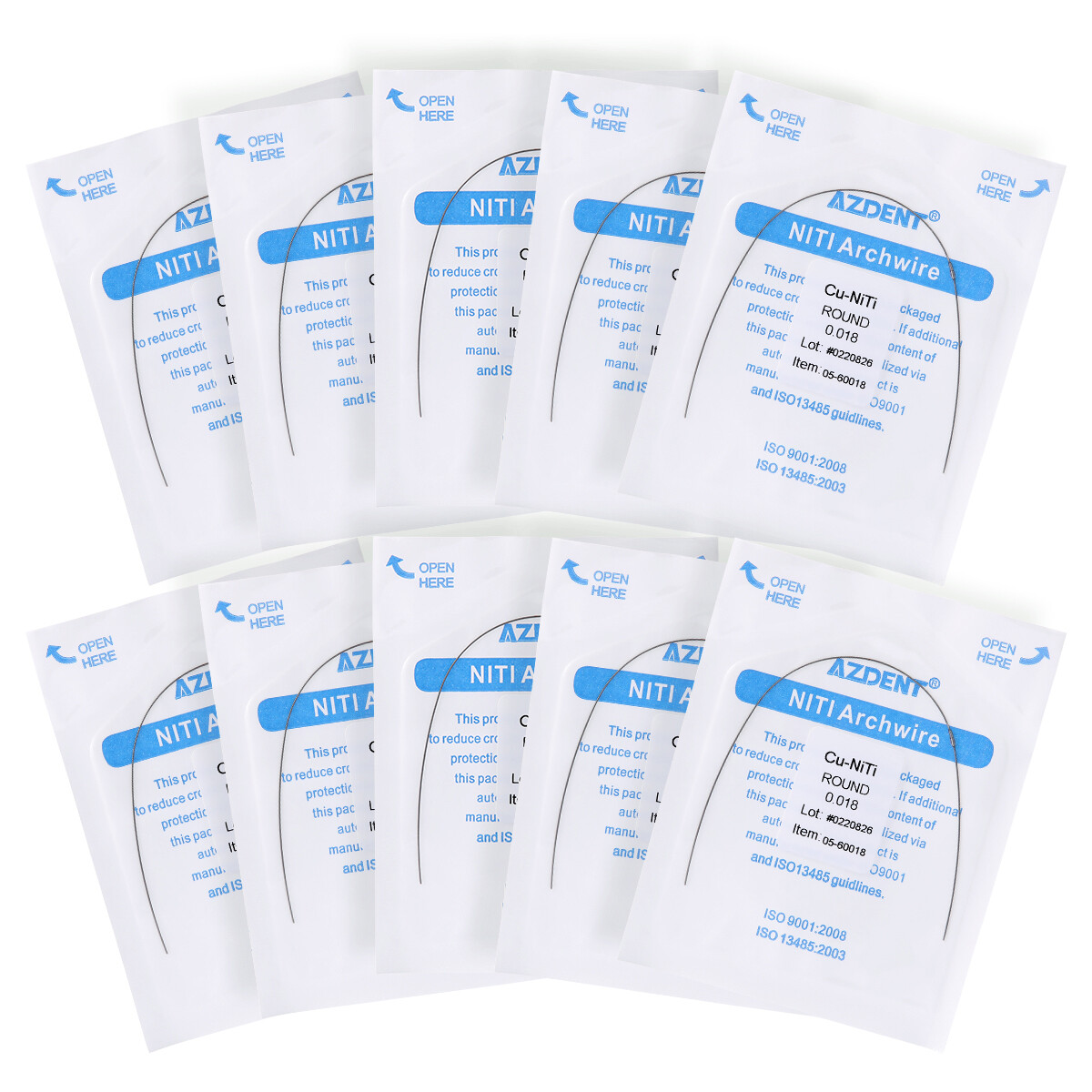 Dental Orthodontic Copper Cu-Niti Wires Arch Wires Rectangular Round Damon Stop