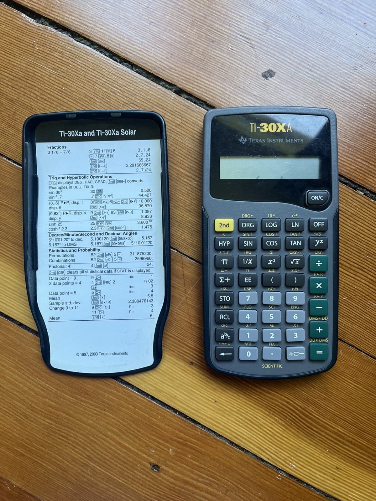 Texas Instruments TI-30Xa Scientific Calculator With Cover Works Tested