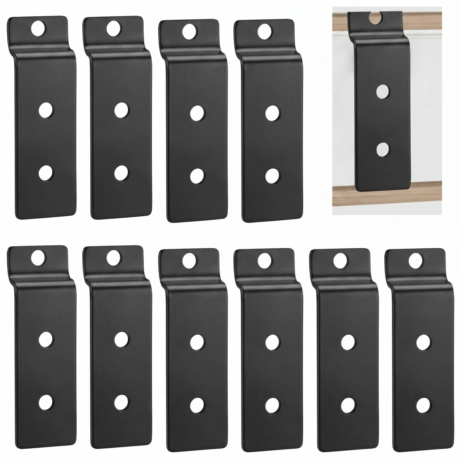 Black Slatwall Metal Plate Mount Backplate Mounting Adapter Bracket 10 PCS