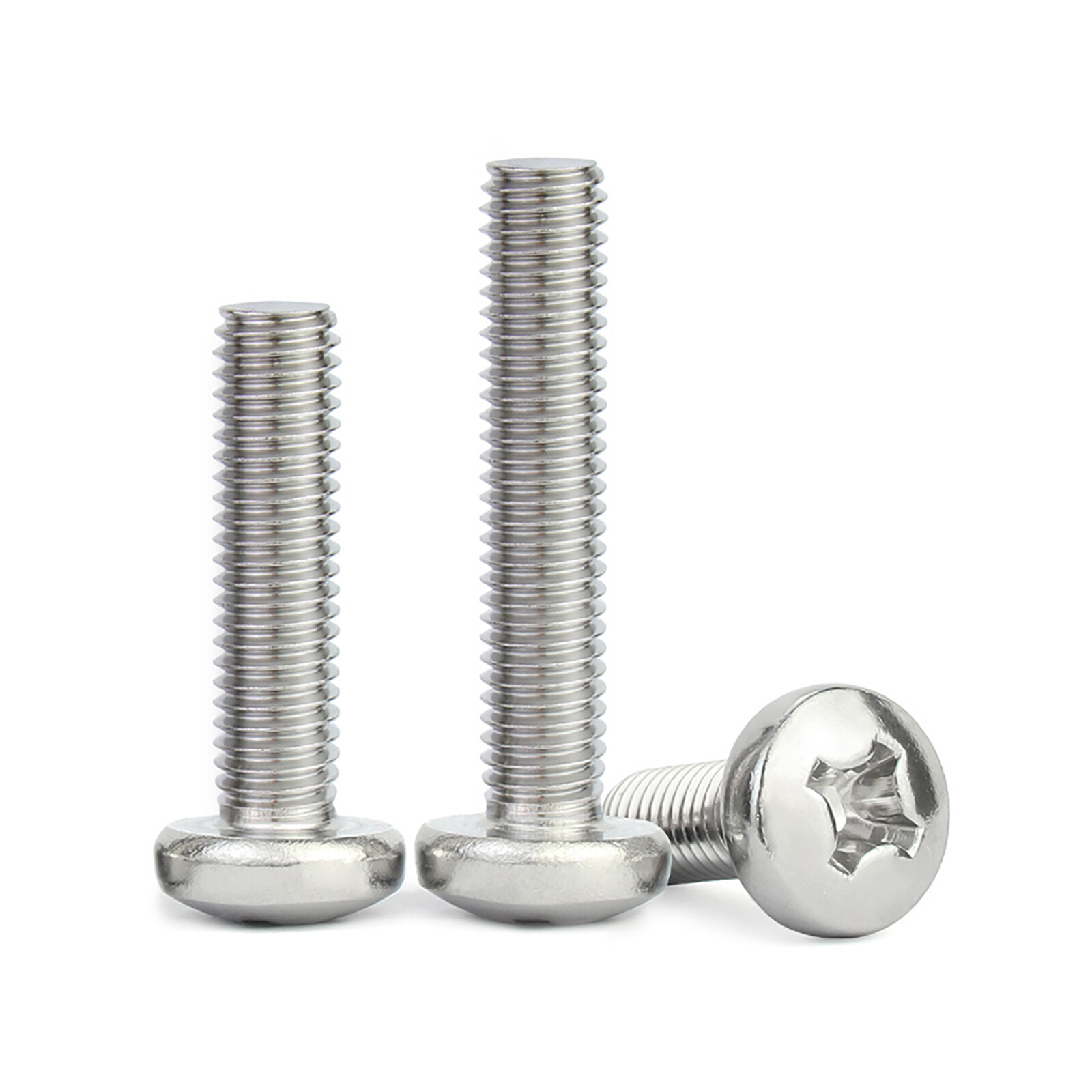 M4 / 4mm Phillips Pan Head Machine Screws Stainless Steel A2 18-8 DIN 7985A