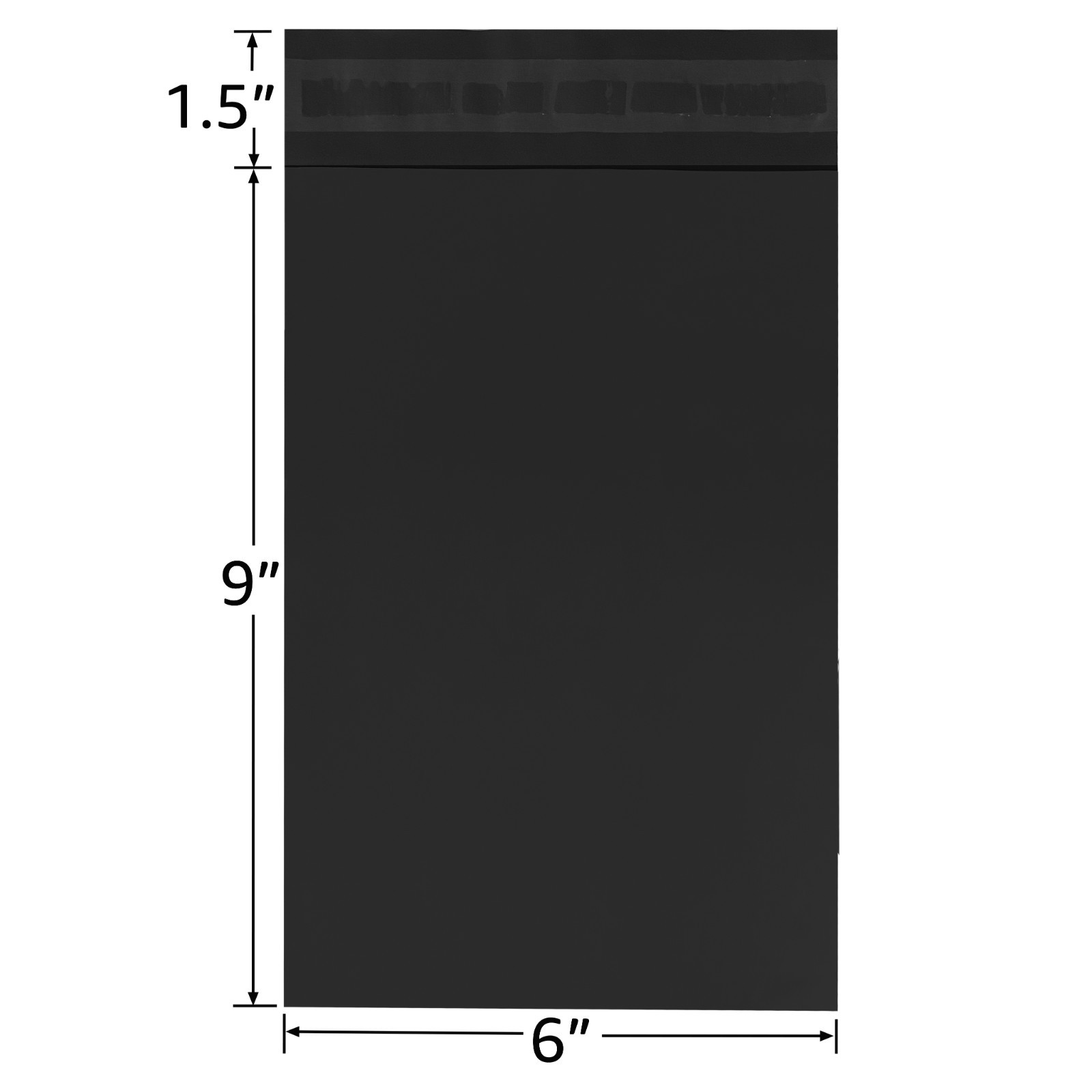 UOFFICE 100 Black 6×9″ Poly Mailers Self-Seal Lightweight Shipping Bags