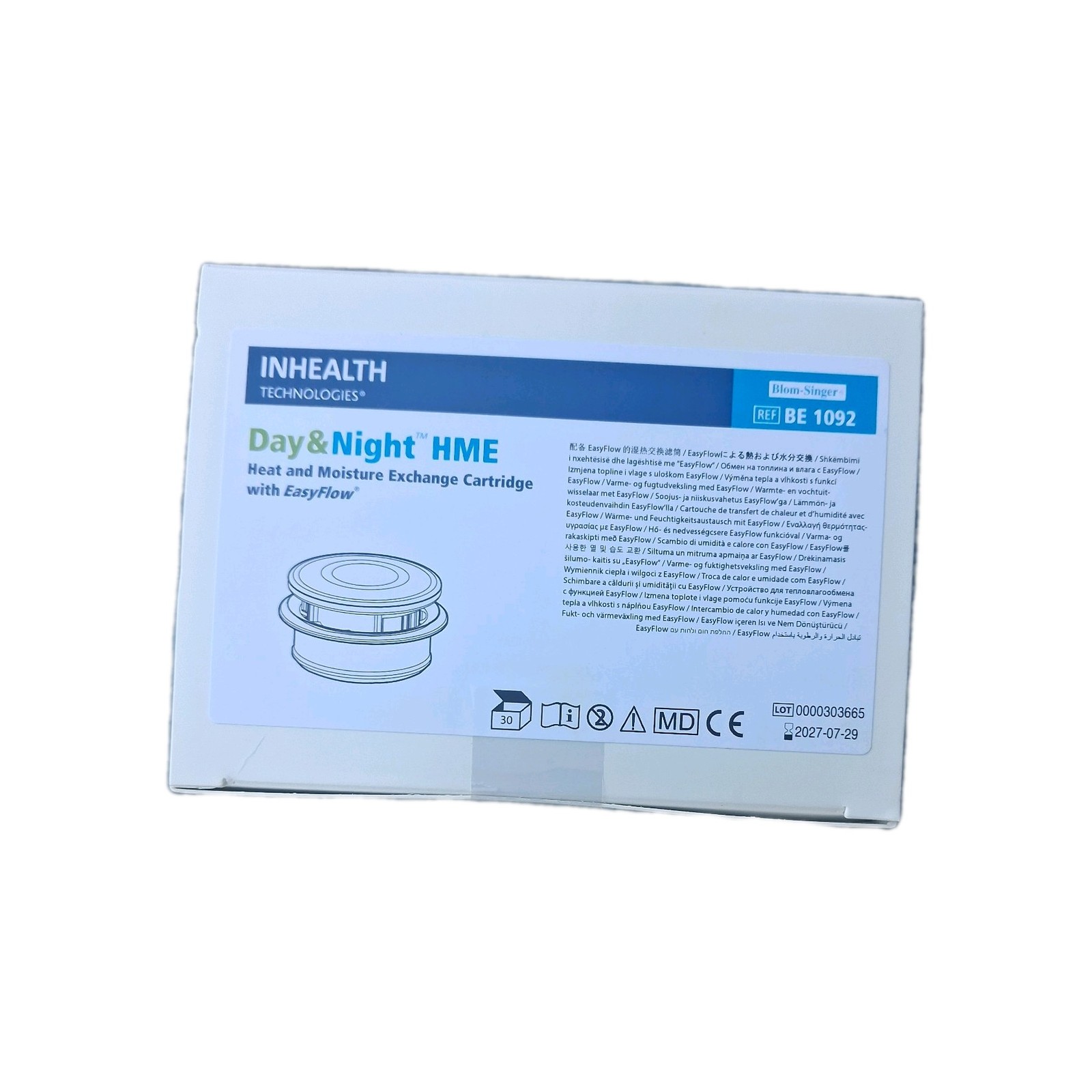 INHEALTH Blom Singer HME Cartridge EasyFlow BE 1092 30 Count
