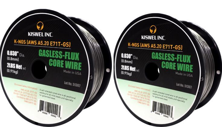 (Made in USA) E71T-GS .030 in. Dia 2lb Gasless-Flux Core Wire Welding (2 Rolls)