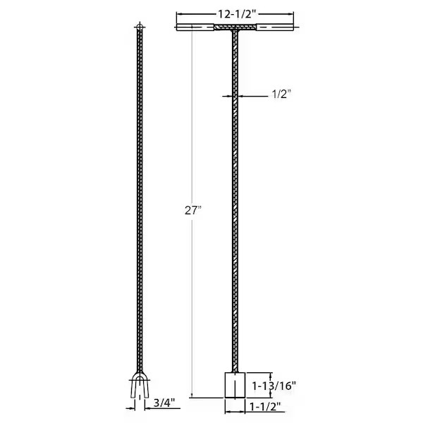1/2 In. X 27 In. Length Steel Street and Curb Water Meter Key