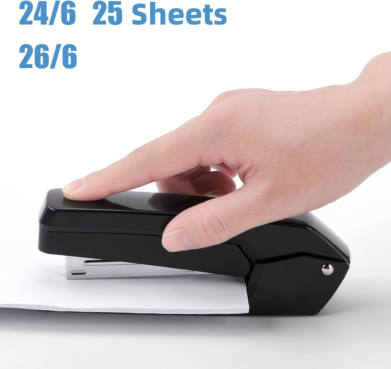 Deli/ Swing-Arm Swivel Stapler, 25 Sheets Capacity, 360 Degree Rotate