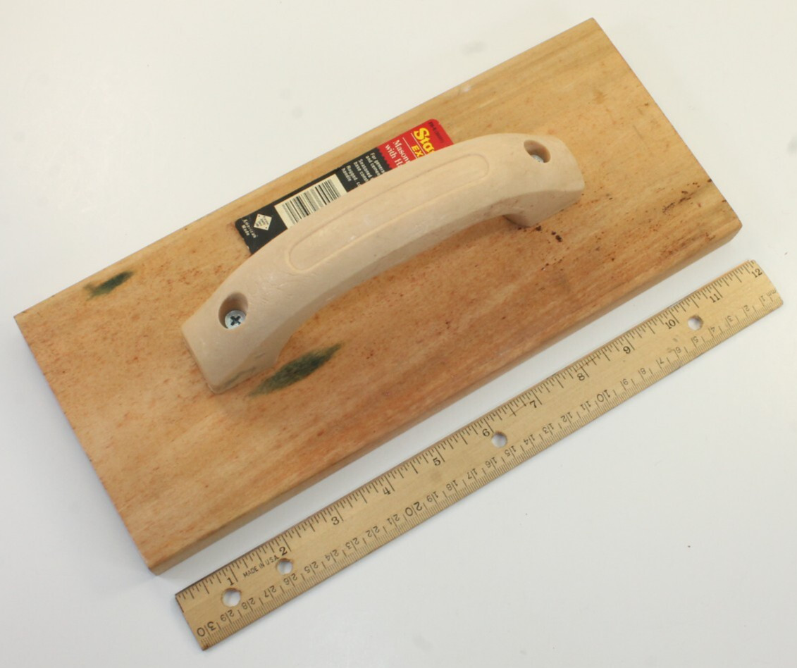 Starrett Exact Comfort Grip Handle Hand Float Masonry Tool USA 12″ x 5″ Hardwood