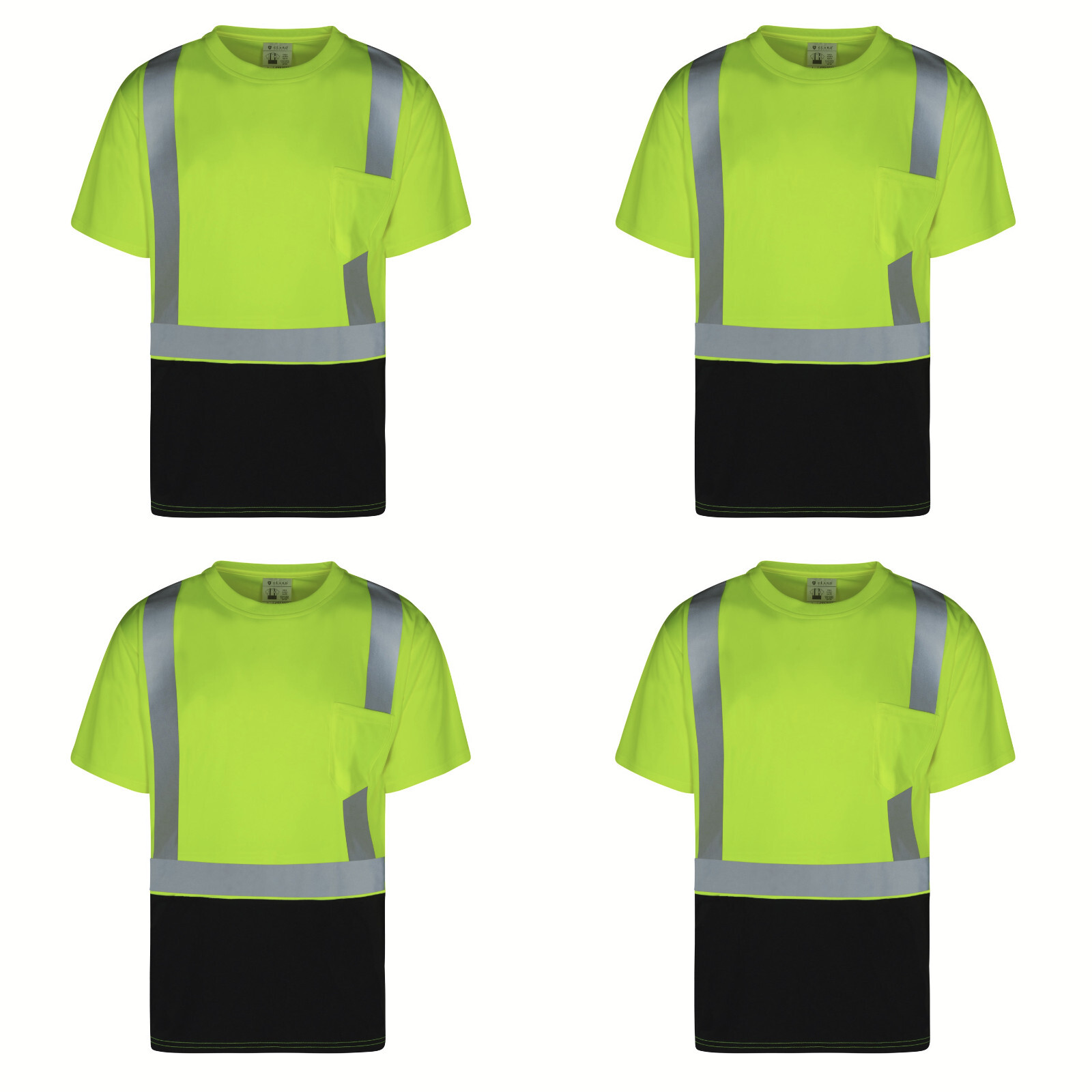 4 Pack-Everyday ANSI Class 2 with Contrast- Short Sleeve UPF-50+ T-Shirt