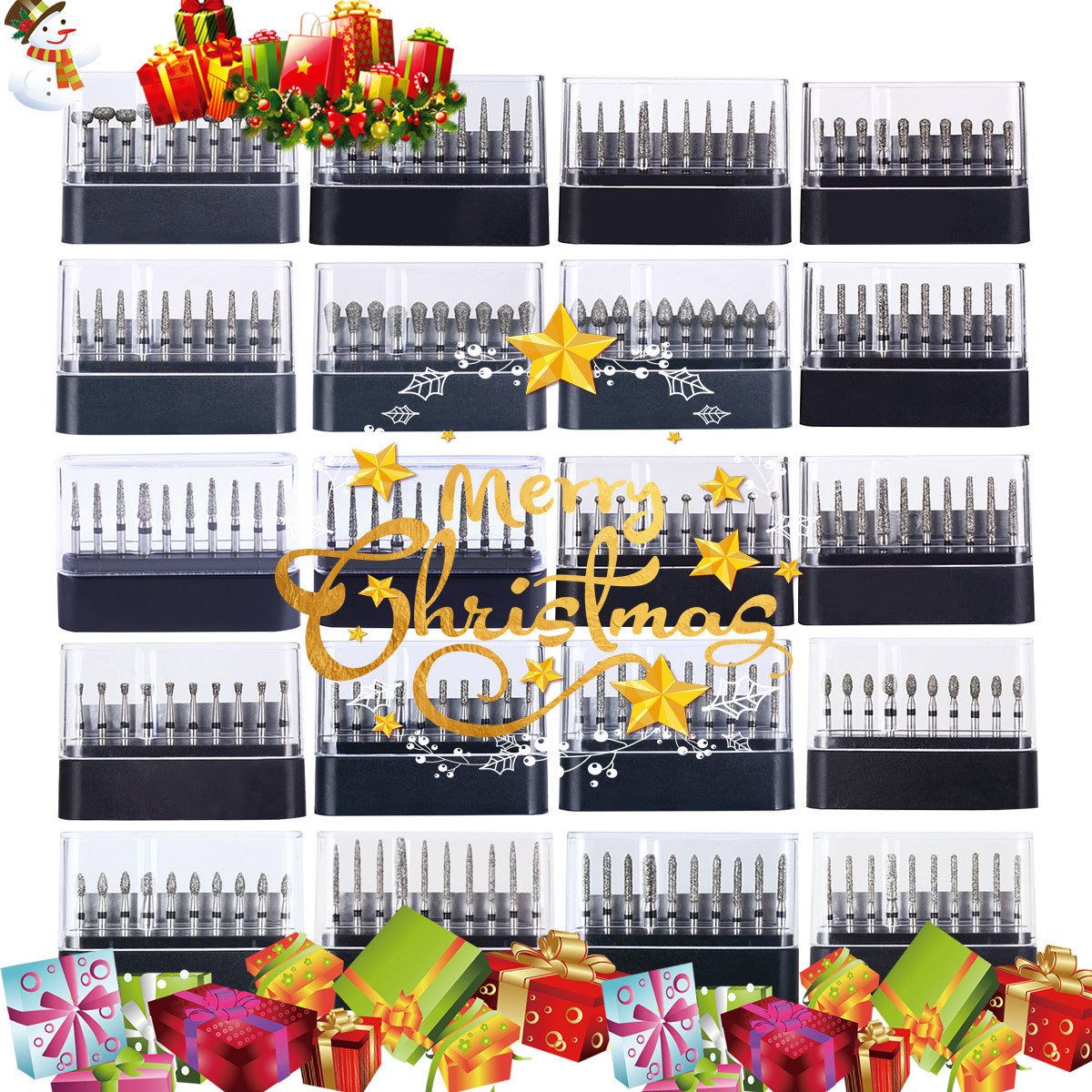 50Types Dental Surgical FG Diamond Burs Kit Fit High Speed Handpiece AZDENT