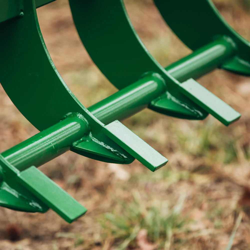 Titan Attachments 48” Light-Duty Single Cylinder Root Grapple Rake John Deer