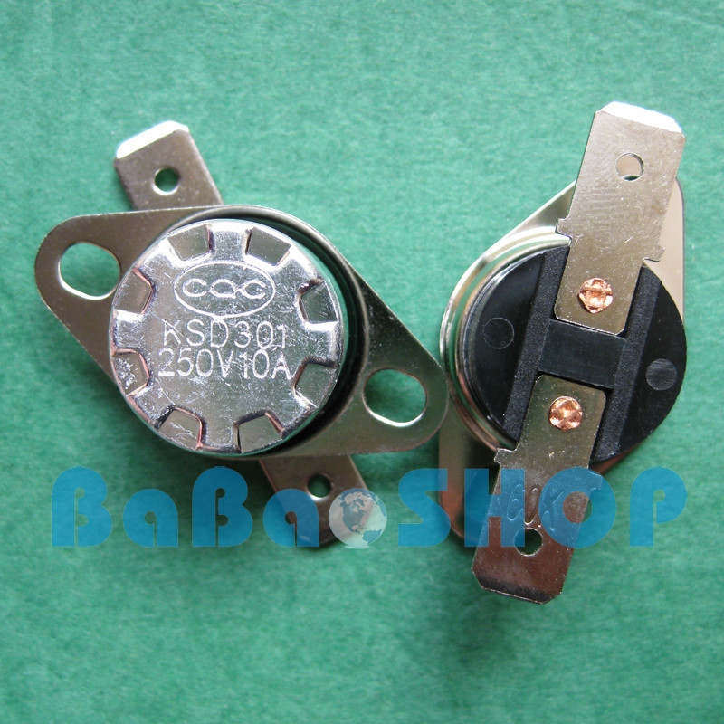 2pcs KSD301 60°C / 140°F Degree Celsius N.O. Temperature Switch Thermostat