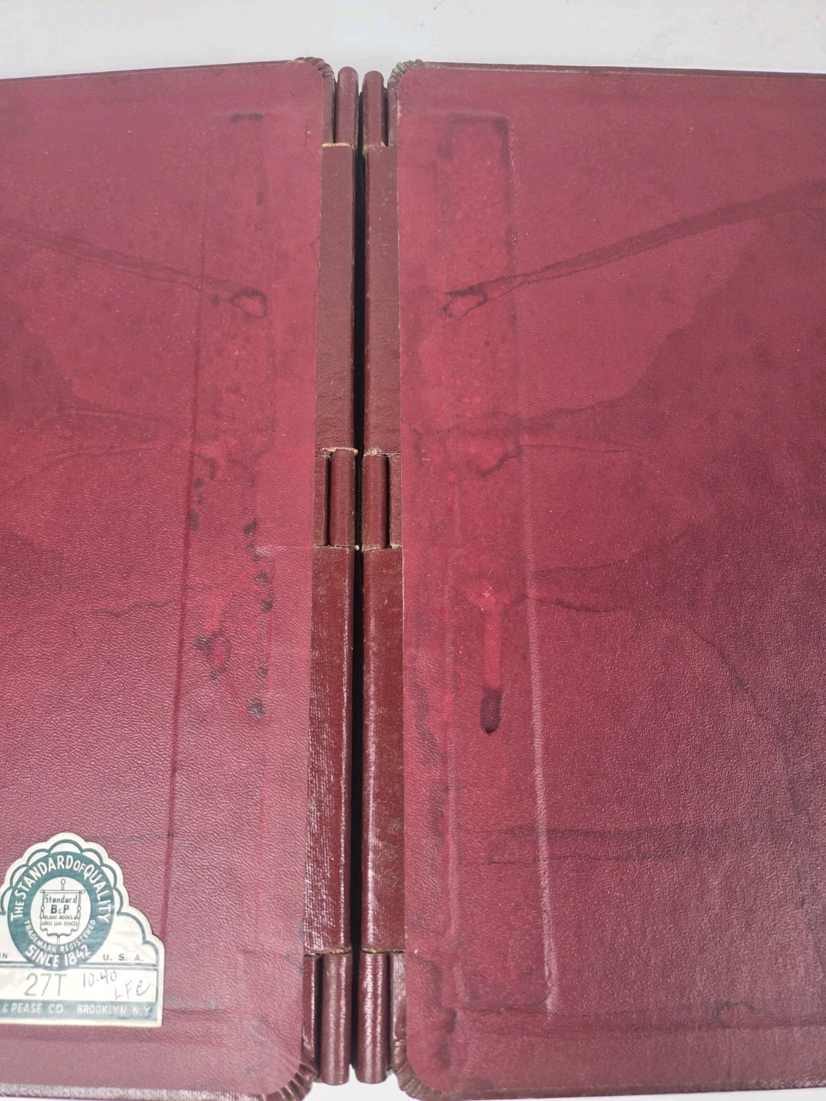Vintage Boorum & Pease Ledger Book Case Notebook Hardcover Shell Only Maroon