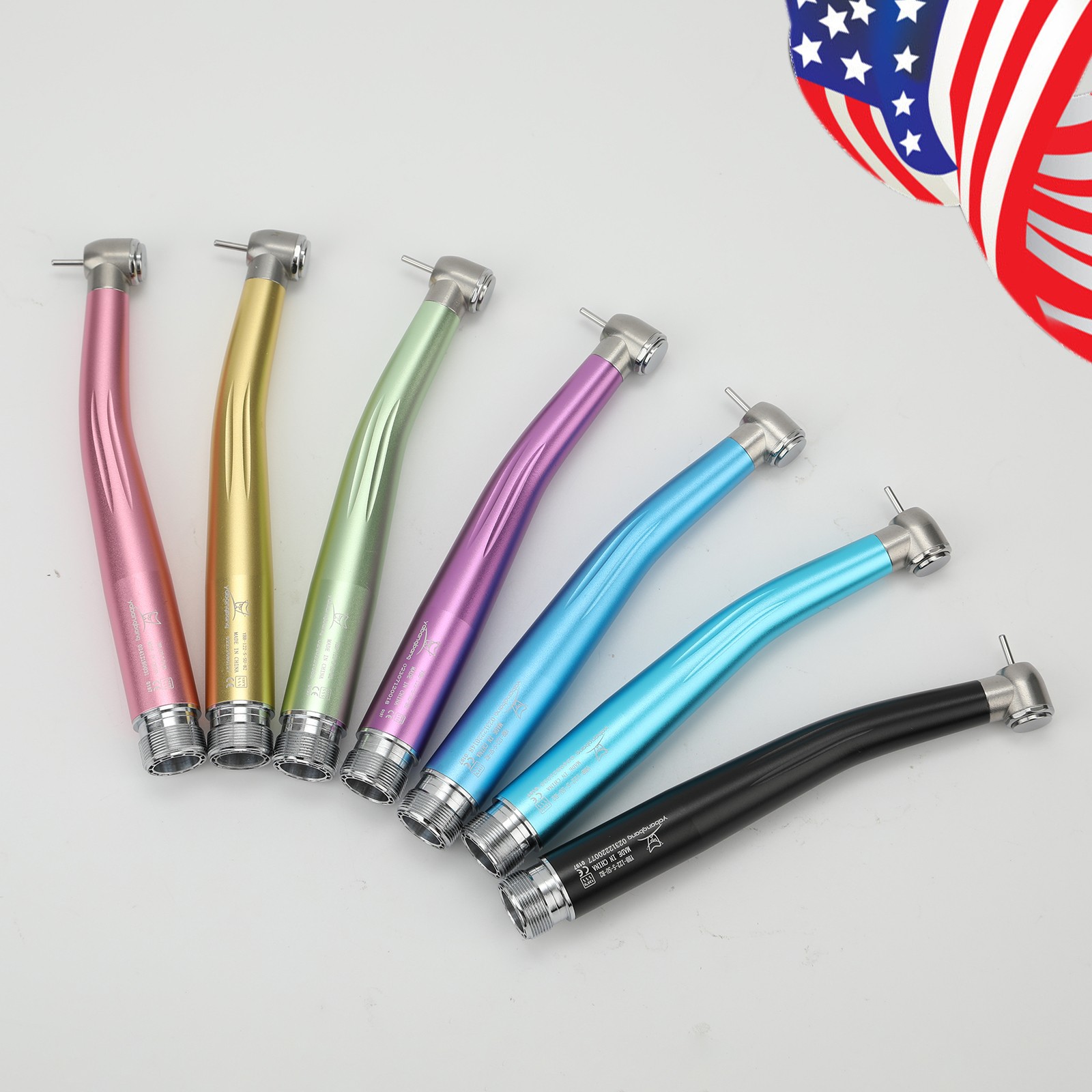 7 Color NSK PANA MAX Style Dental High Speed Handpiece Turbine Push Button 2Hole