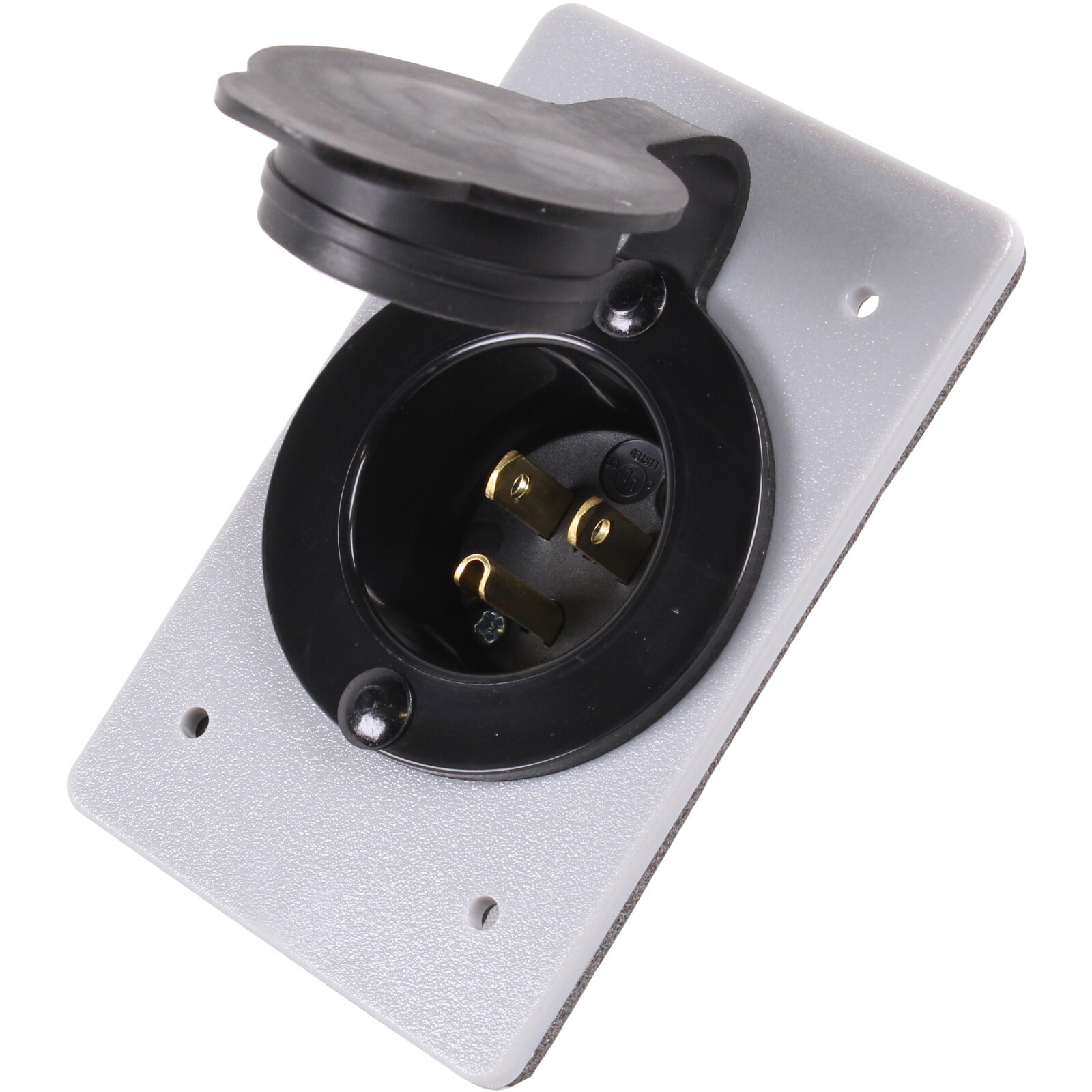 120V, 15A Straight Blade Power Inlet for 1-Gang FS FD Box NEMA 5-15P 5278-CWP