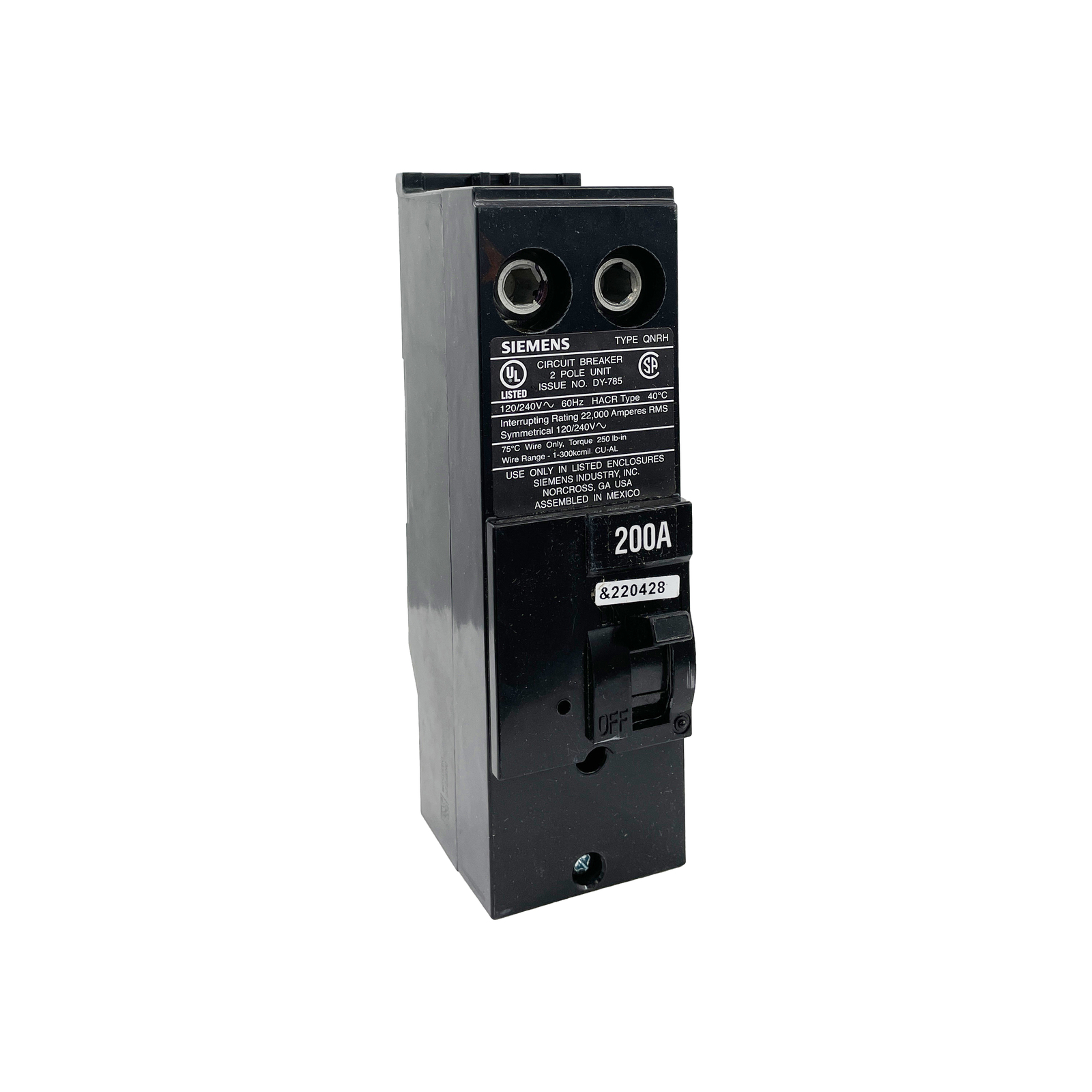 NIB – Siemens – QN2200RH – Molded Case Circuit Breaker – 200A, 1-Phase, 240V
