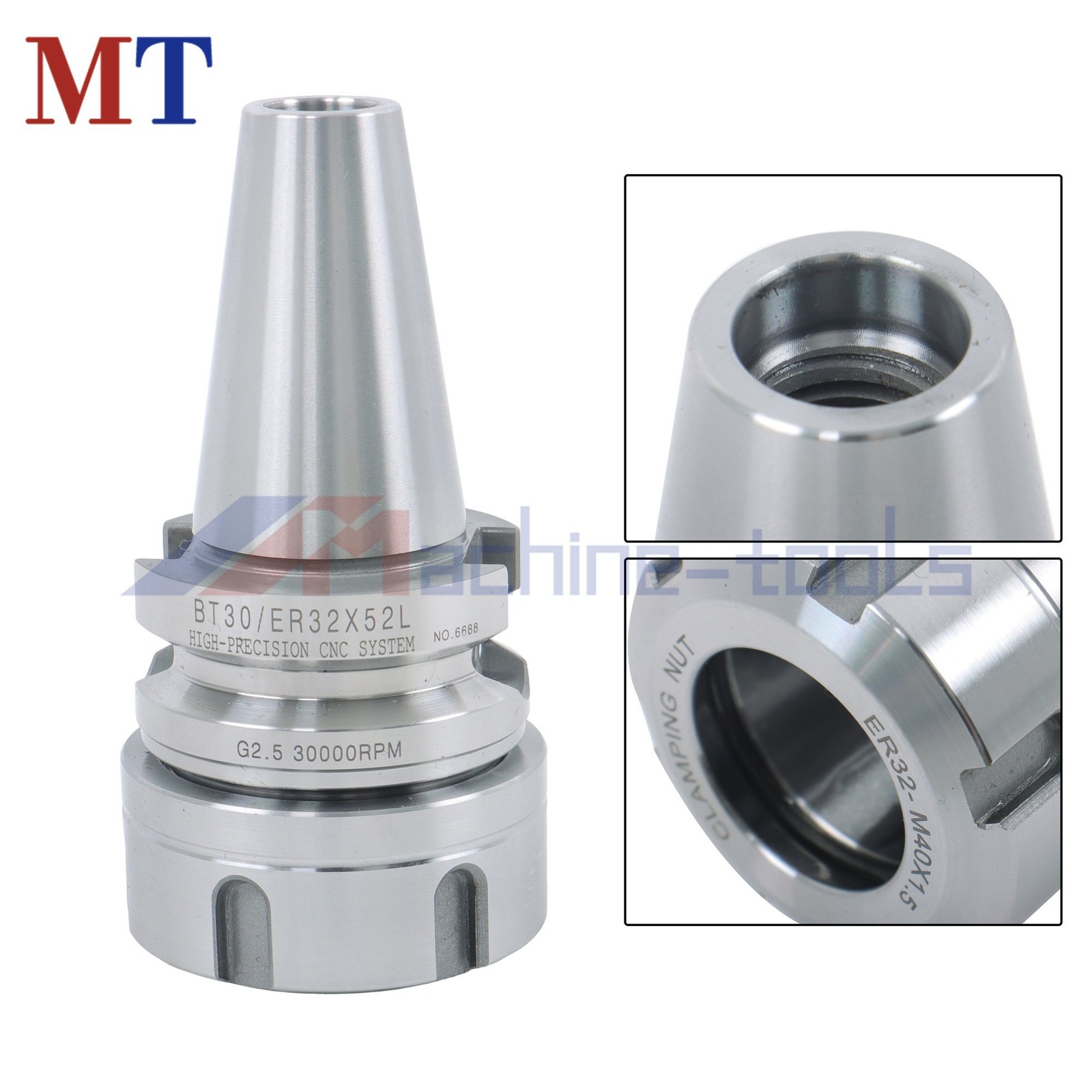 4 Pack High Speed BT30 ER32 Tool Holder 2.05 Inch 20000RPM G2.5 Precision