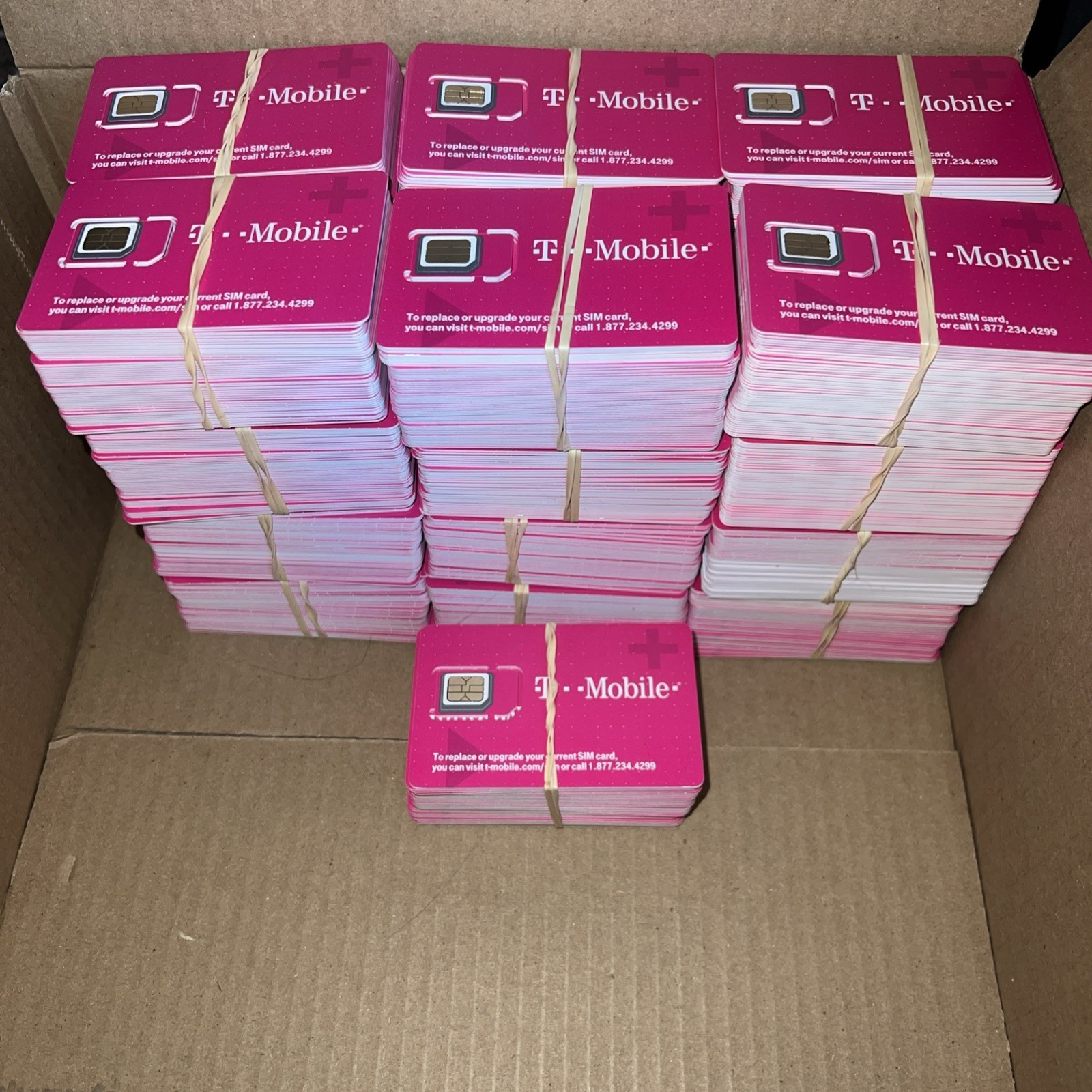 1250 SIM Cards Bulk Lot ~12.5 LBS Electronic Scrap Telecom Cards