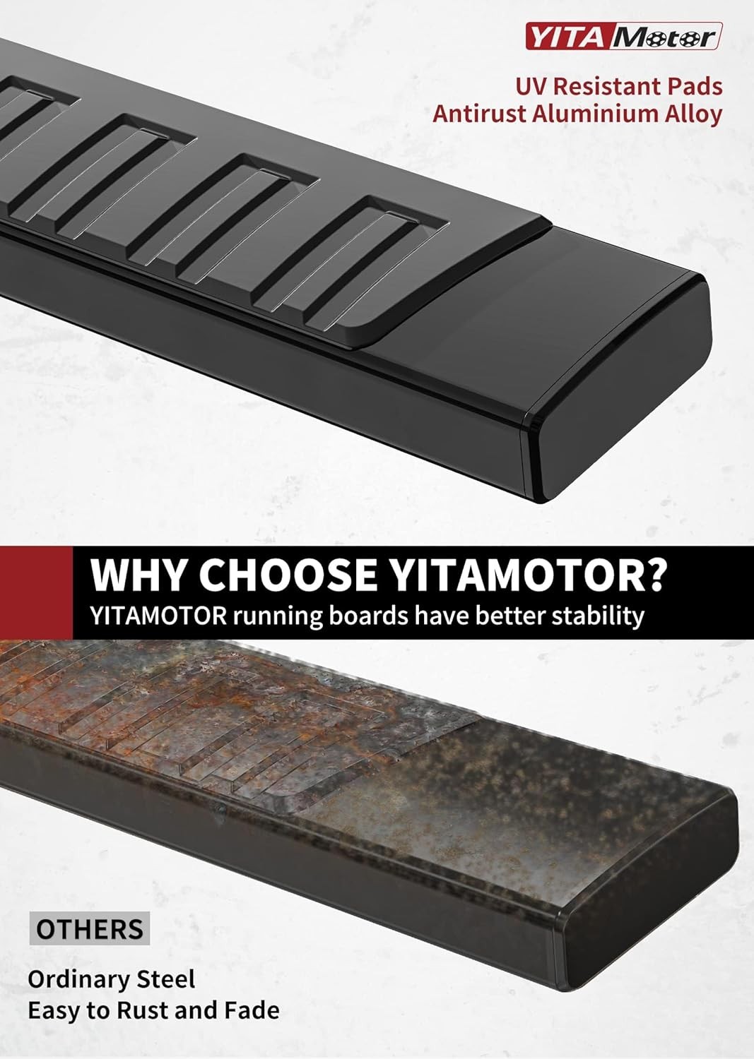 YITAMOTOR 6 Inches Running Boards Compatible with 2005-2026 Nissan Frontier Crew