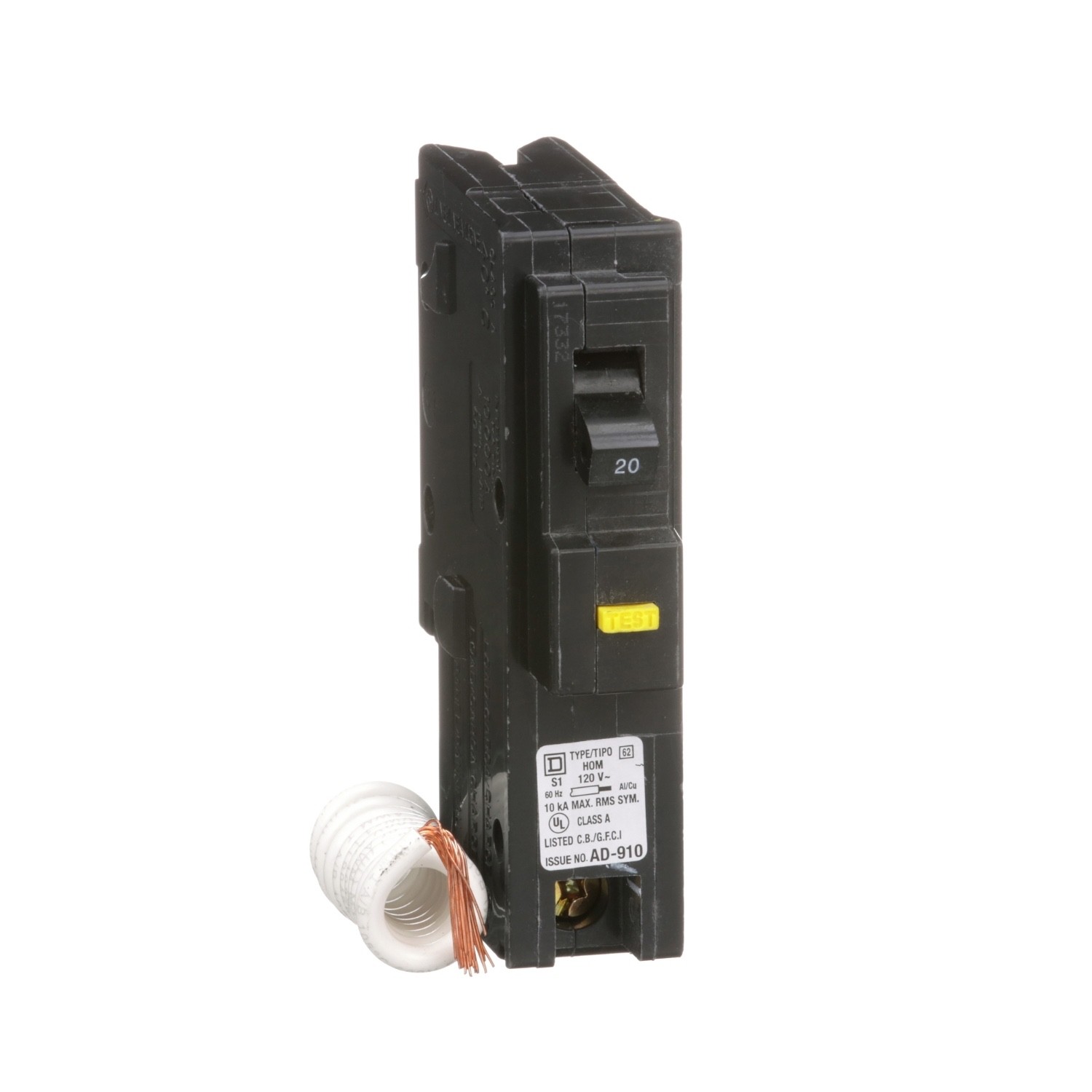 10 PCS Square D HOM120GFI 1p 20a Homeline GFCI Circuit Breaker – NEW – LOT OF 10