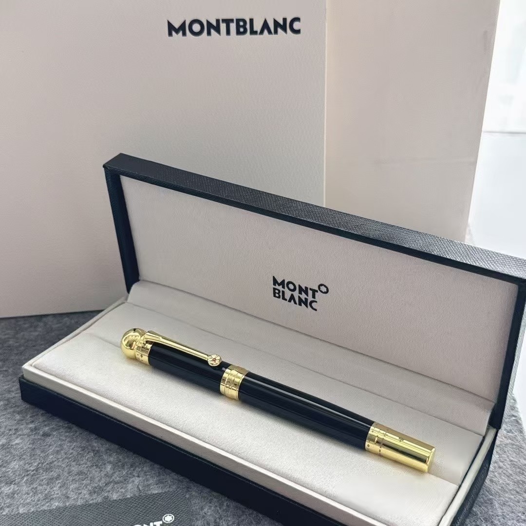 Mb. Black Gold Classique Luxury Rollerball Pen 164 New With Box