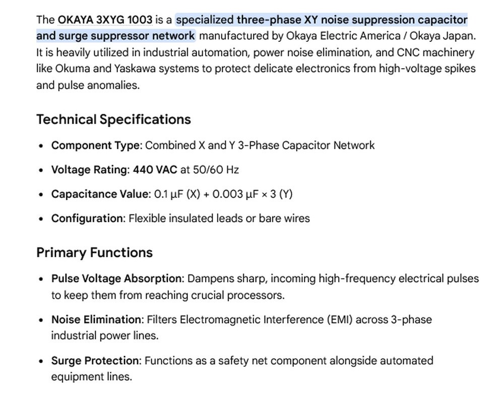 1 USED OKAYA 3XYG 1003 XY CAPACITOR ***MAKE OFFER***