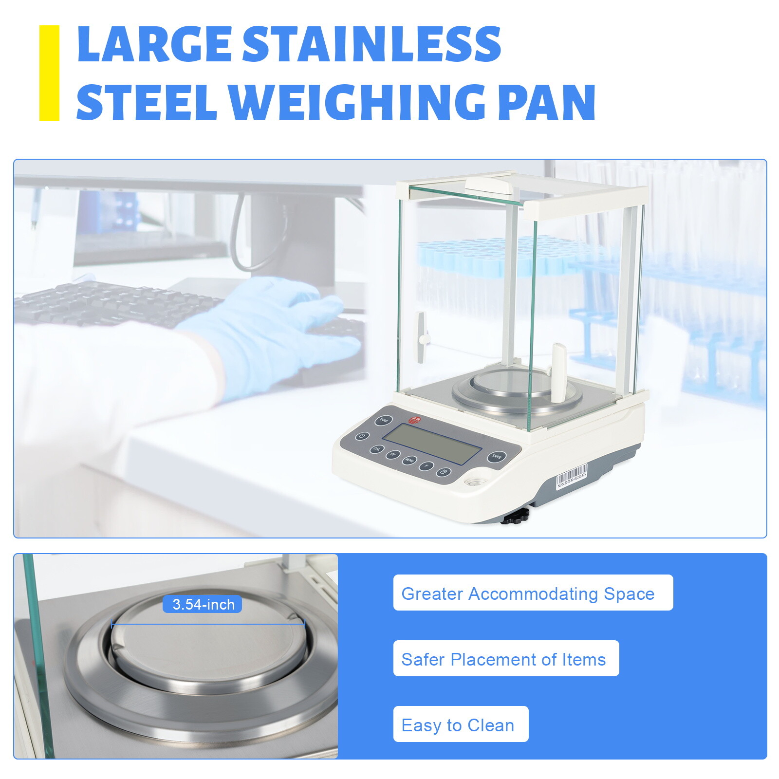 120 x 0.0001g 0.1mg Digital Electronic Analytical Balance Precision Lab Scale