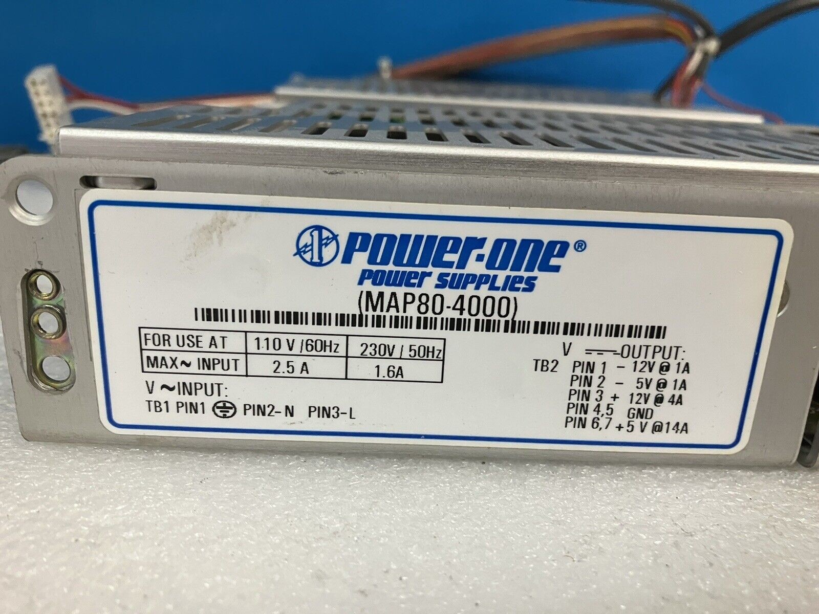 （1x) MAP80-4000 POWER-ONE 110V / 230V AC Four Output Switching Mode Power Supply
