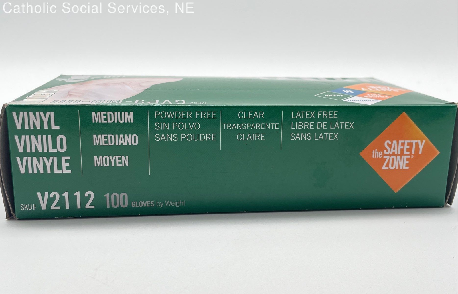 THE SAFETY ZONE GVP9-MD-HH Clear Vinyl Gloves Powder Free 10/100