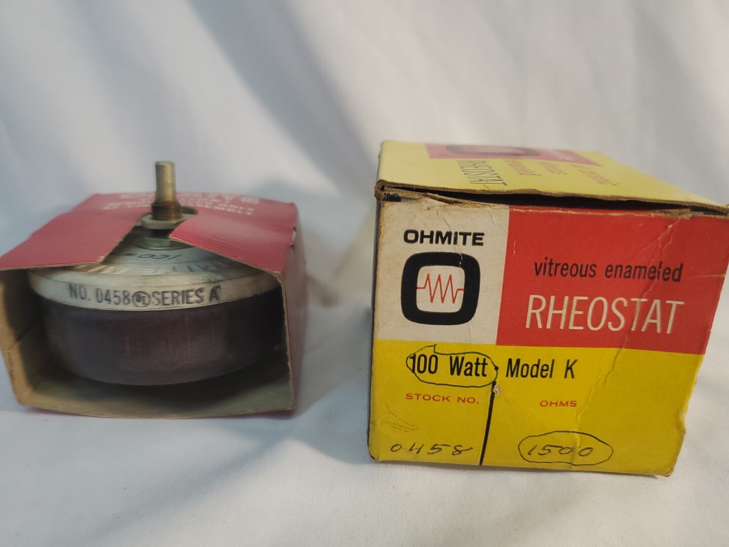 Ohmite RHS100 All Ceramic ENAMELED MODEL K Rheostat 100W 1500 OHM #0458