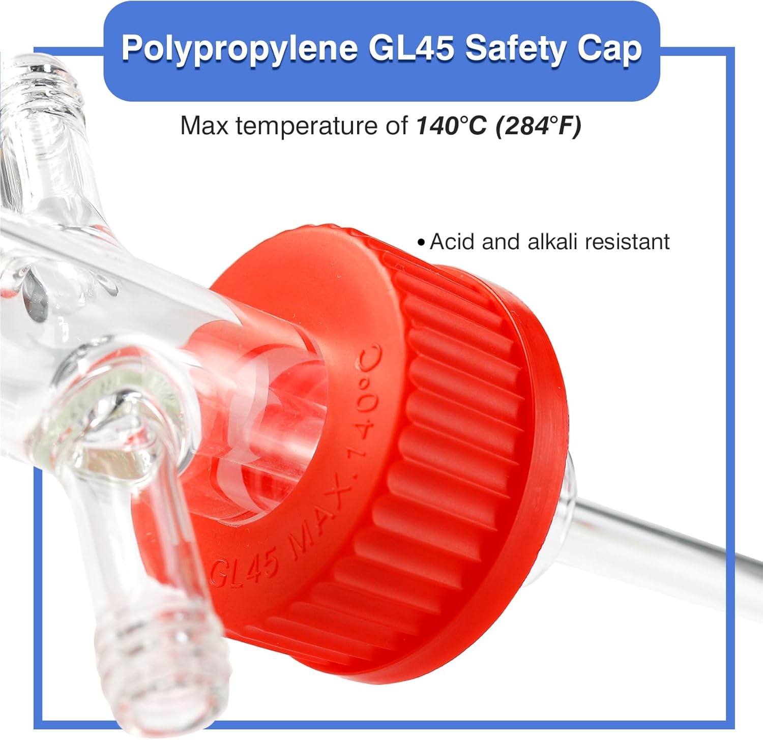 250/500mL Lab Gas Washing Lab Buffer Bottle Glass Vacuum Wash GL45 Bottle Glass