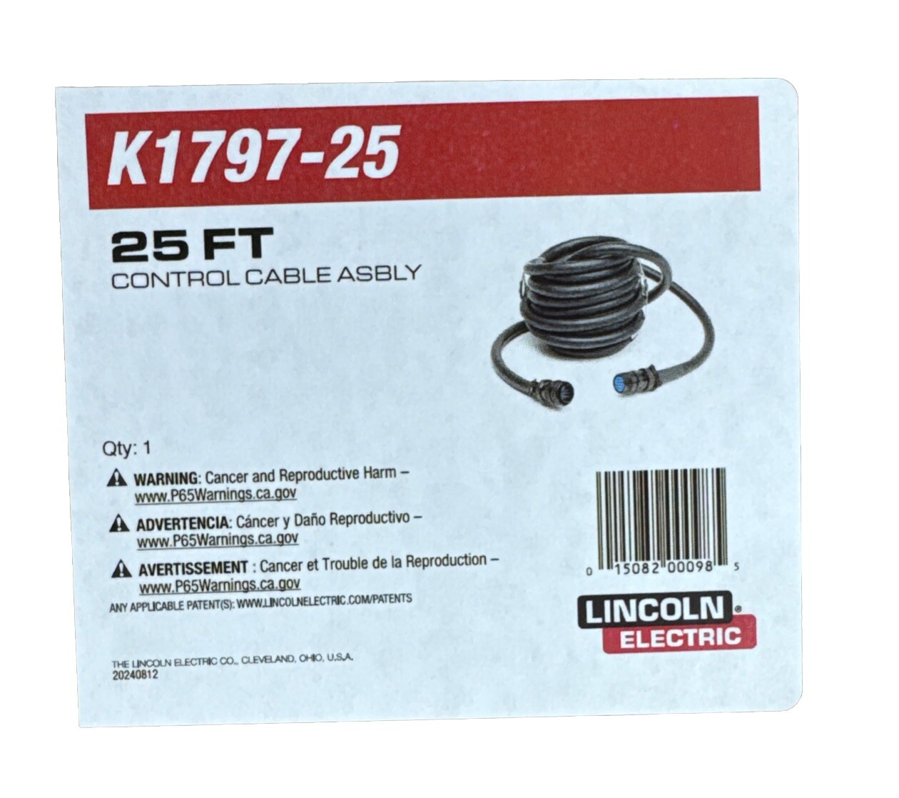 Lincoln K1797-25 Control Cable Extension M19649-25. M 14pin, F 14pin 25ft/7.6m.