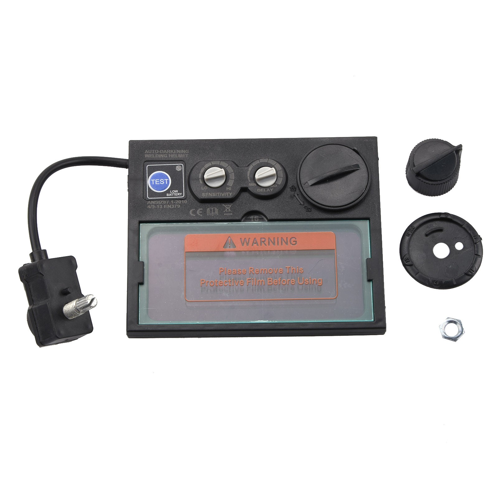 New Solar Welding Auto Darkening Welder Lens Filter Helmet Len+Protortion Sheet