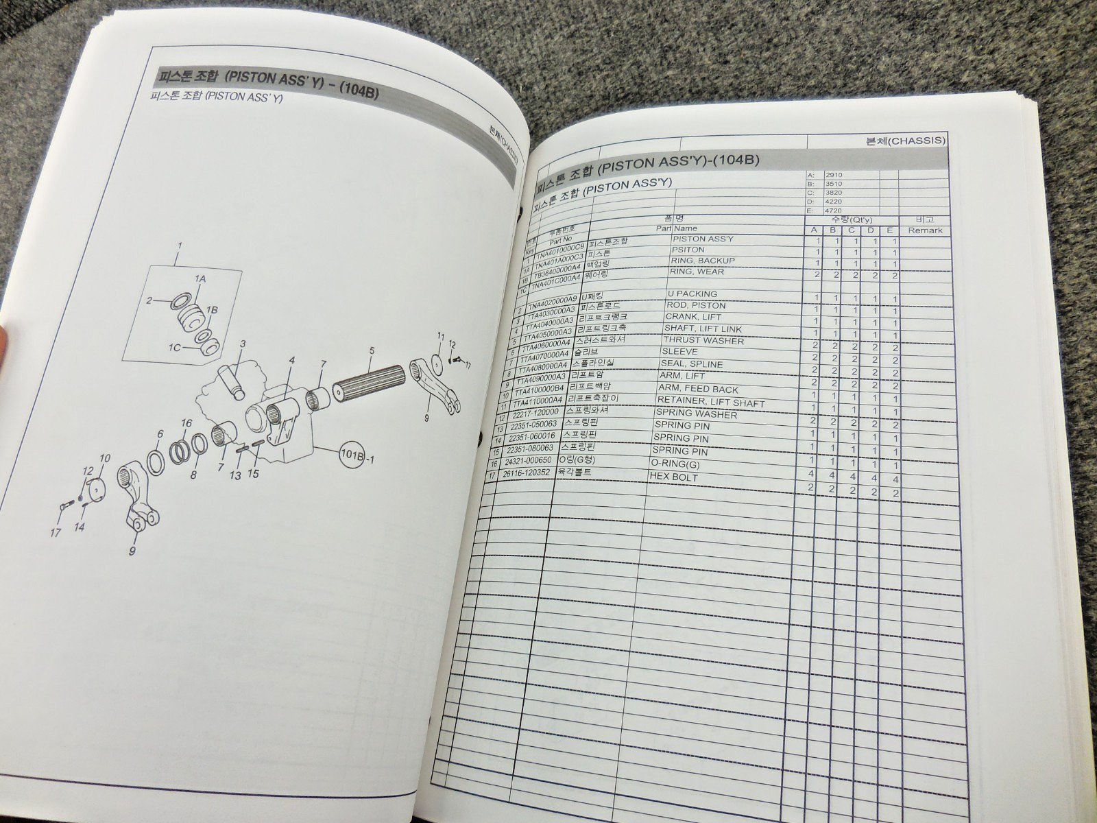 OEM Factory Branson 2910 3510 3820 4220 4720 Tractor Parts Catalog Book Manual