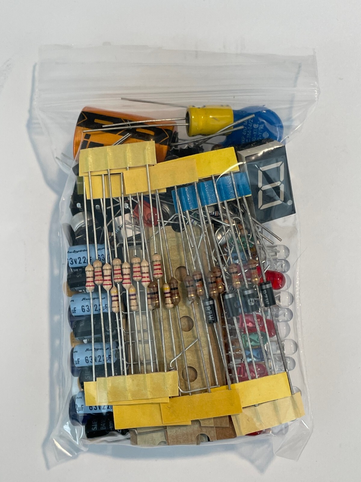 NEW GRAB BAG of Electronic Components Mixed Caps Resistors Transistors and MORE!