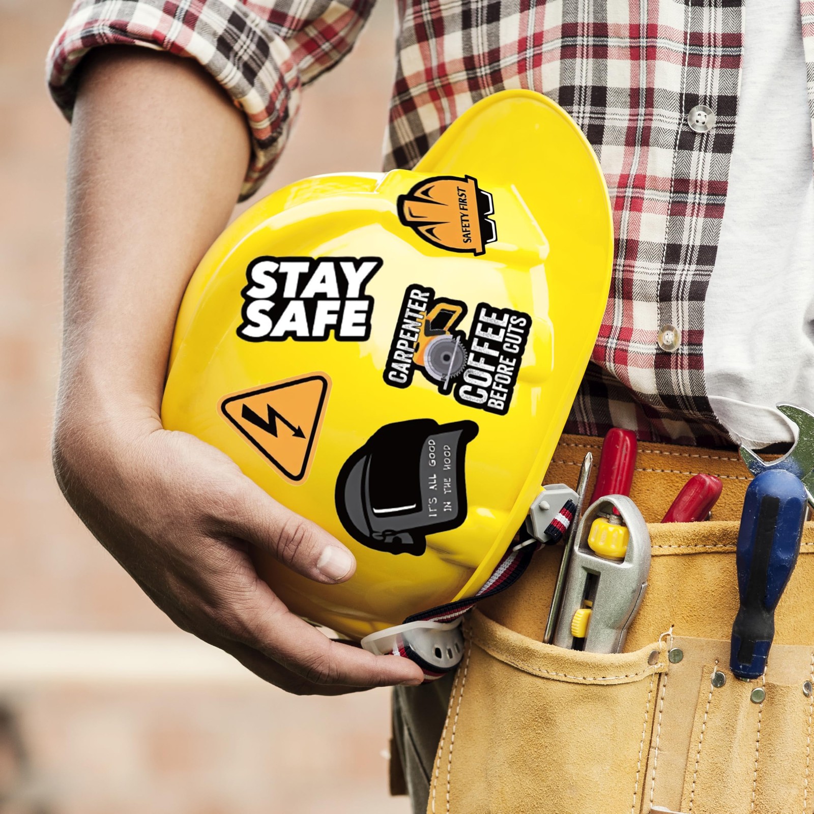 188 PCS Hard Hat Stickers Waterproof Vinyl Helmet Decals Construction Linemen