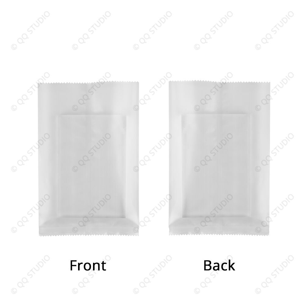 5.5×7.75in Matte Frosted Clear Mylar Back Central Seal Bag w/ Machine