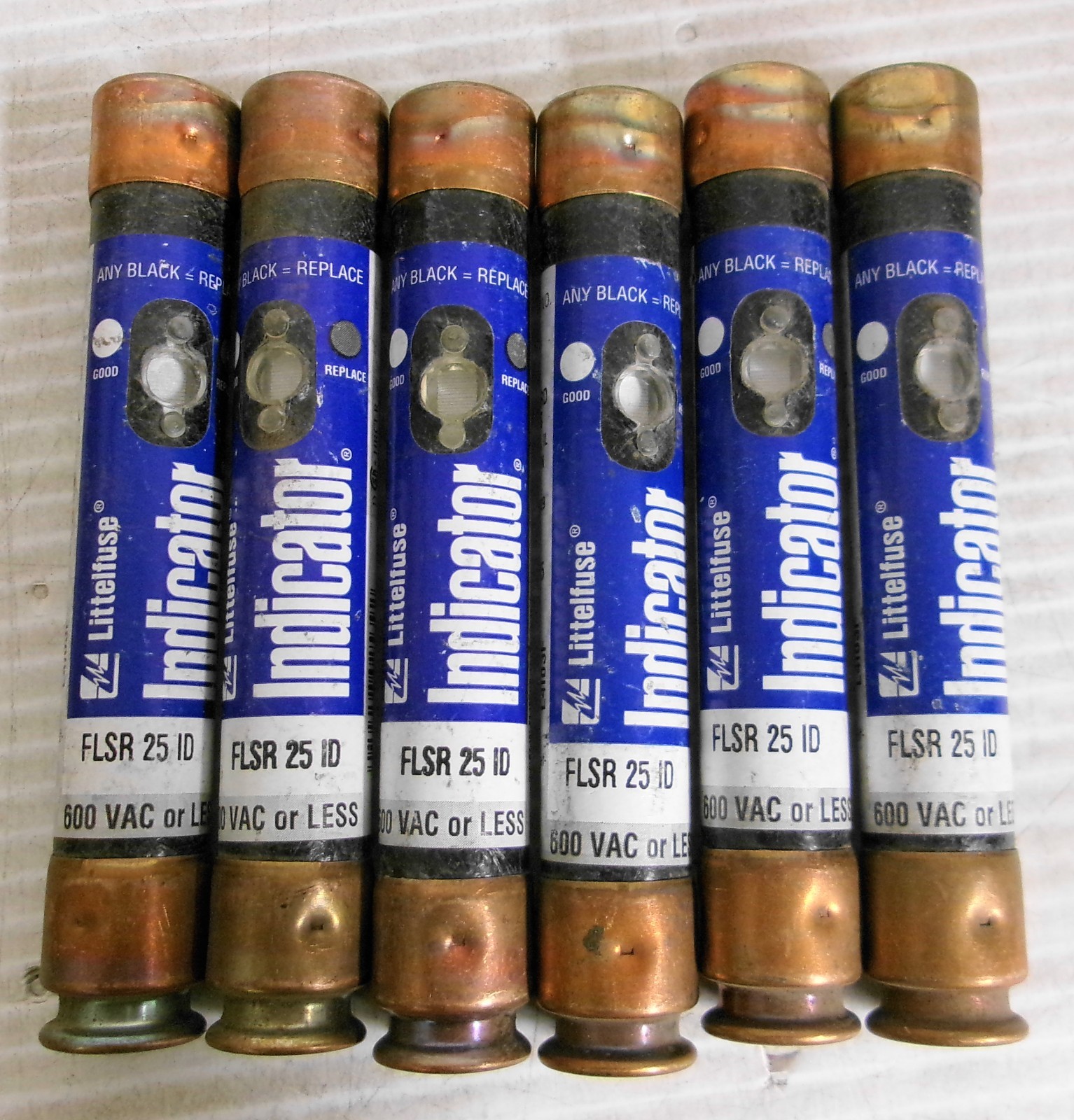 Littelfuse FLSR25ID Class RK5 Time-Delay Indicator Fuse 25A 600VAC (Lot of 6)
