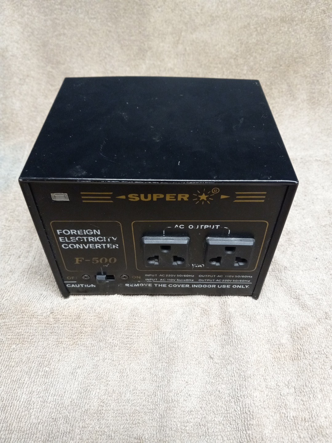 SUPER F-500 AC-AC CONVERTER 500W STEP UP/ STEP DOWN w/American PLUG