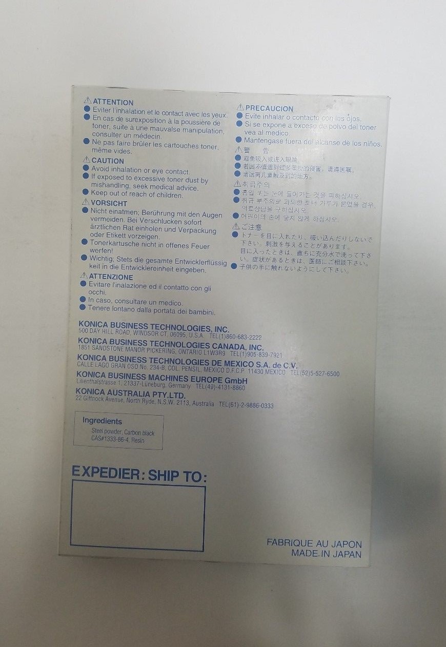 Genuine New In The Box Konica Developer 3035 UA947-377 0.75Kg